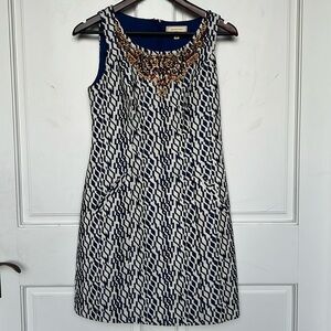 Moulinette Soeurs size 2, beautiful beadwork at neckline, sleeveless